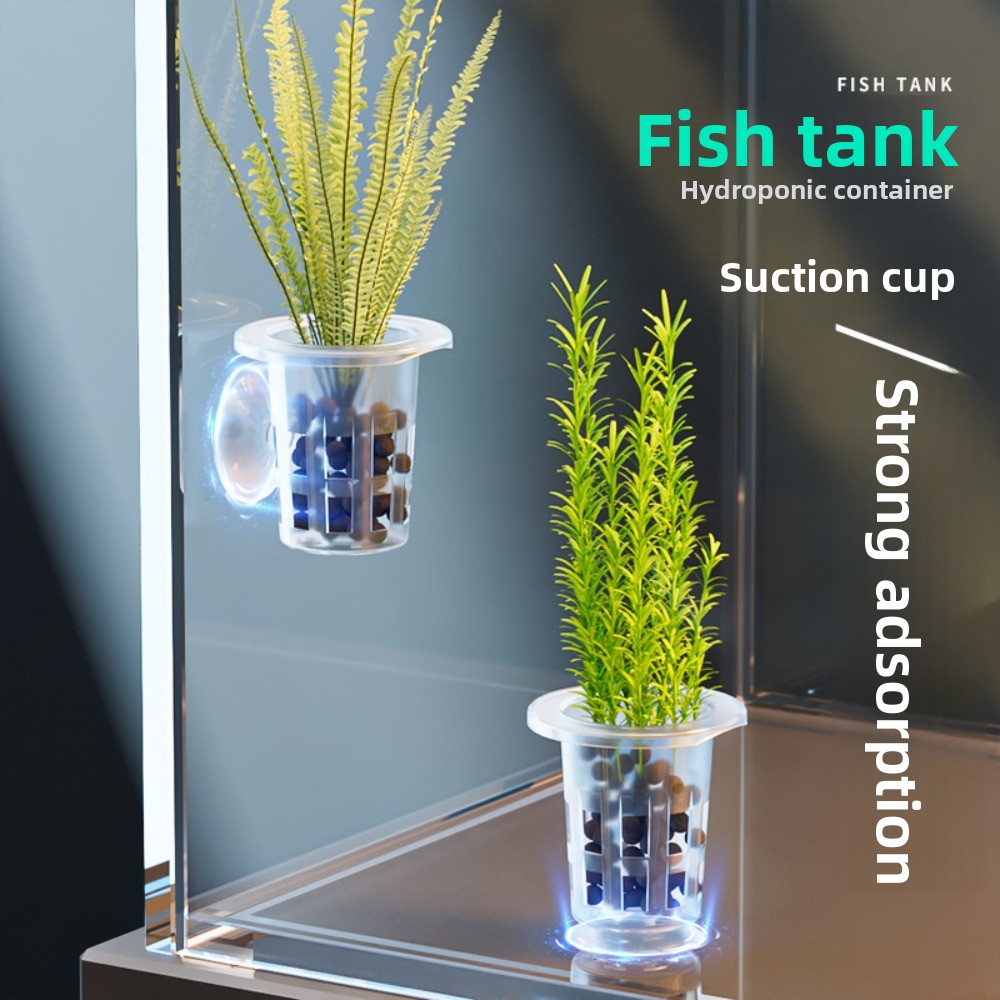 Plant Aquarium Pot - 10Pcs Transparent Plant Hydroponic Pot Plastic