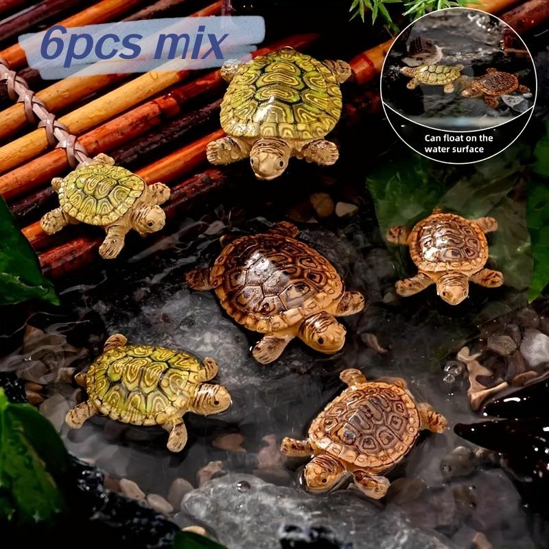 Aquarium Moss - 6 Mini Turtle Statues for Aquarium