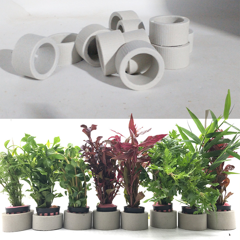Plant Aquarium Pot - Aquarium Decoration Ceramic Ring, Fish Tank