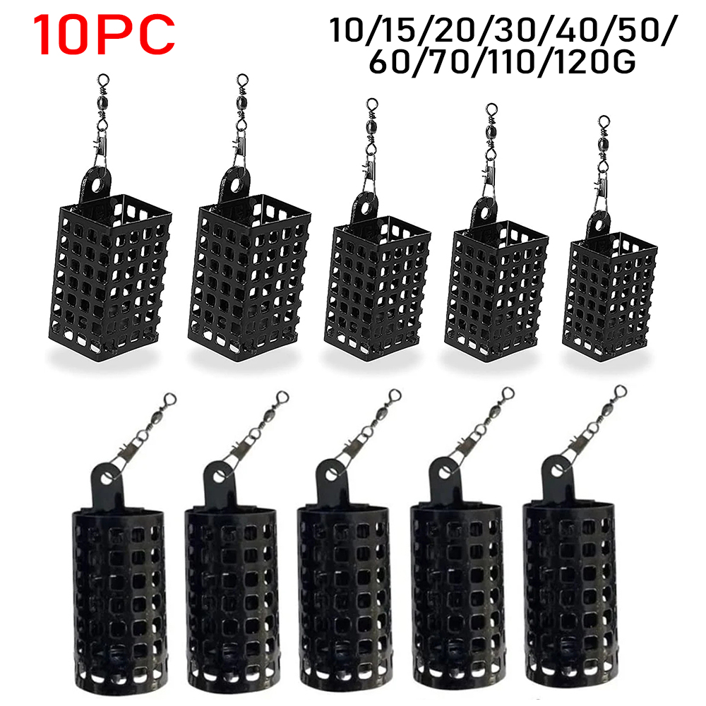 Aquarium Fertilizer - 10PCS Fishing Tackle Feeder Cage Stainless