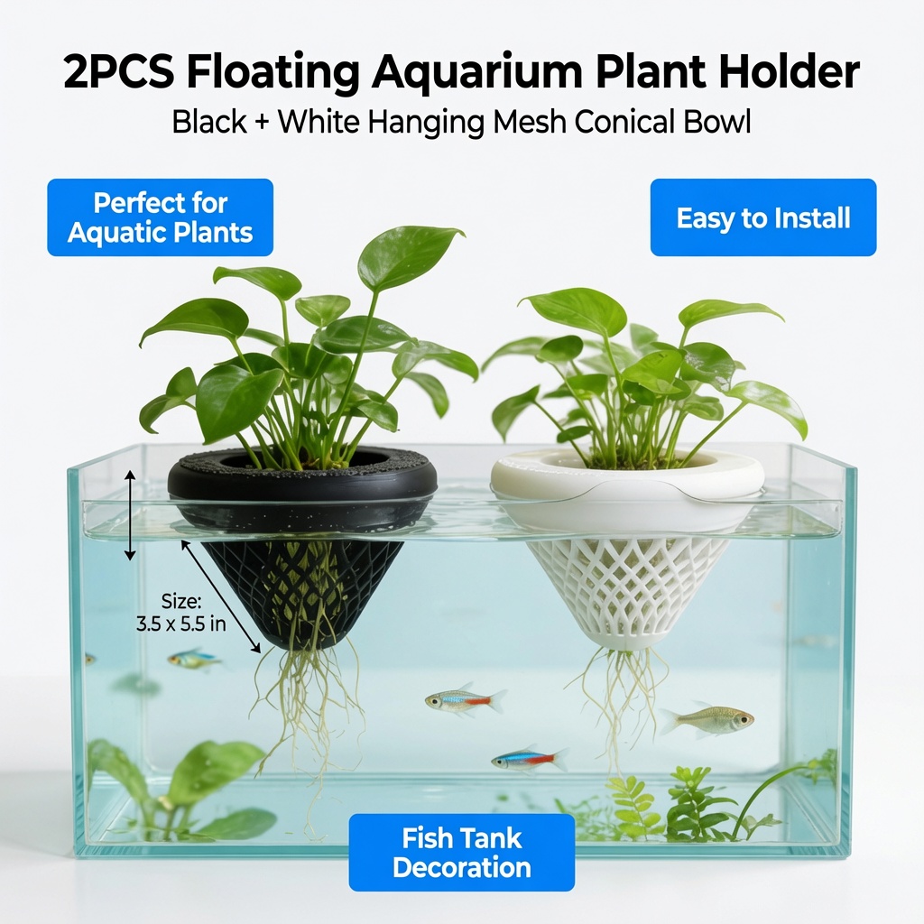 2PCS Floating Aquarium Plant H - đánh giá và giá Plant Aquarium Pot