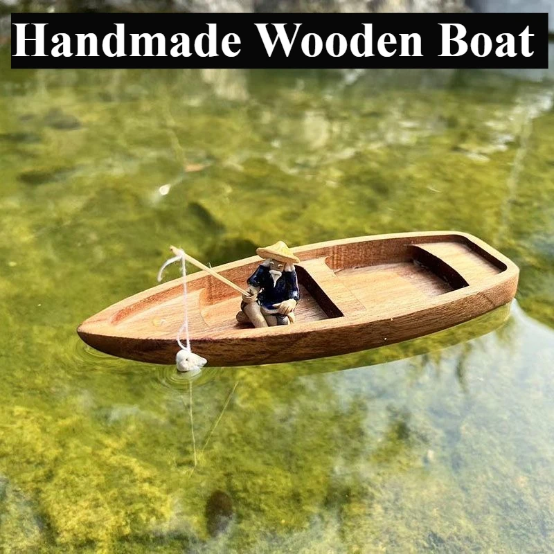 Handmade Wooden Boat Mini Floa - đánh giá và giá Aquarium Driftwood