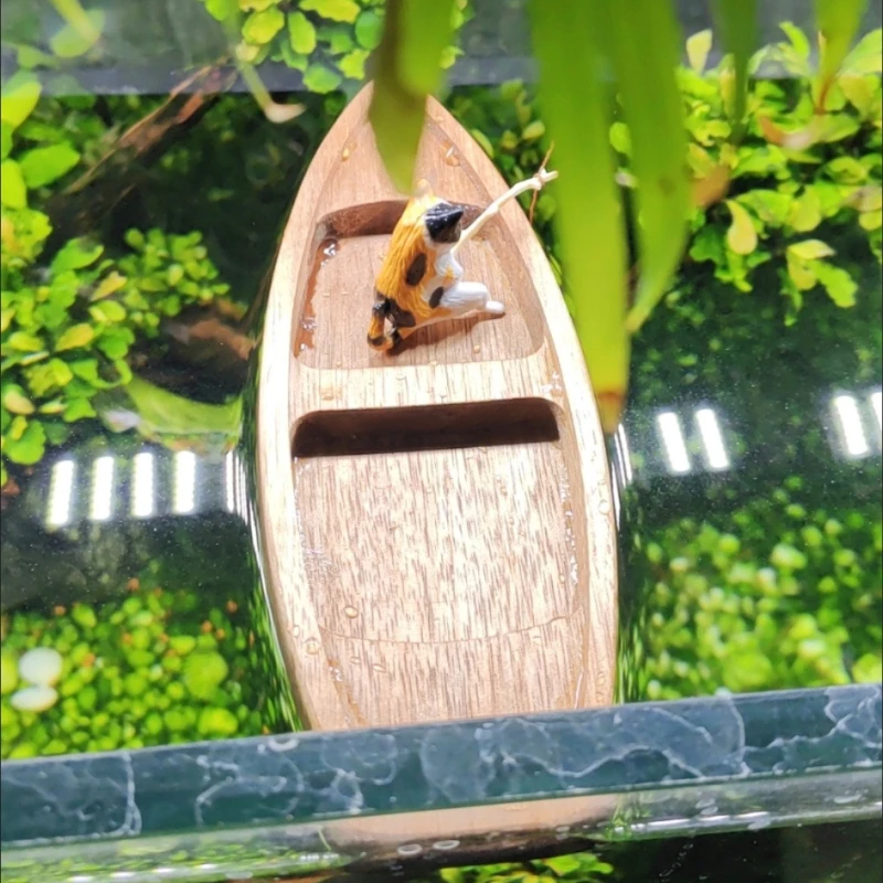Handmade Wooden Boat Mini Floa - đánh giá và giá Aquarium Driftwood