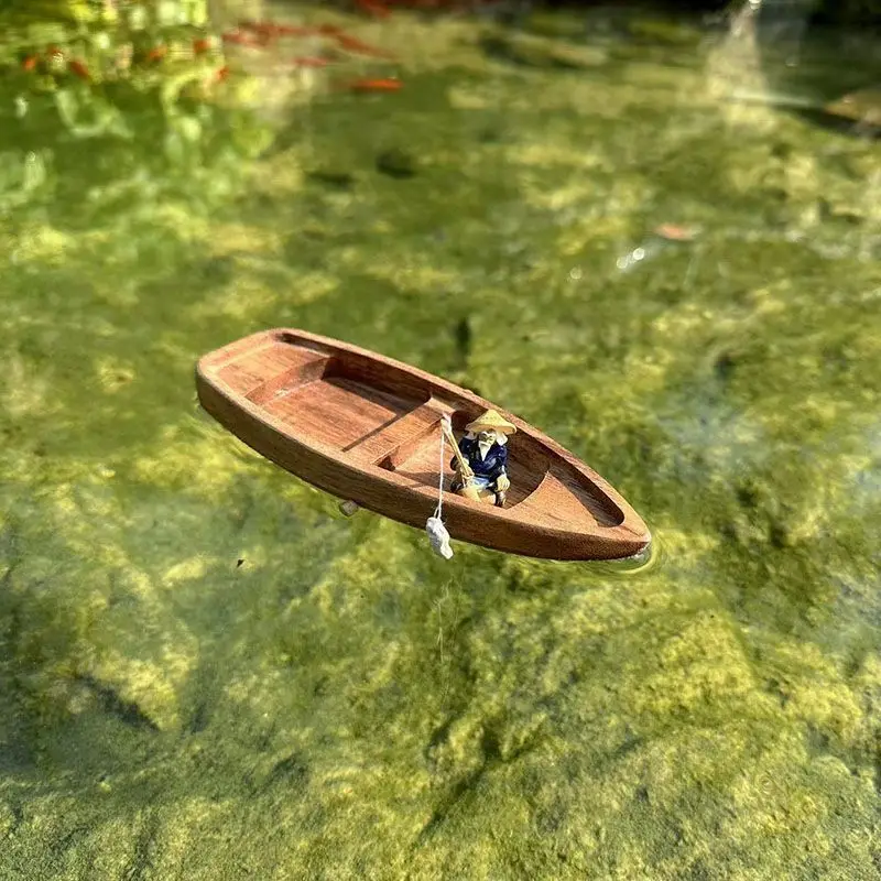 Handmade Wooden Boat Mini Floa - đánh giá và giá Aquarium Driftwood