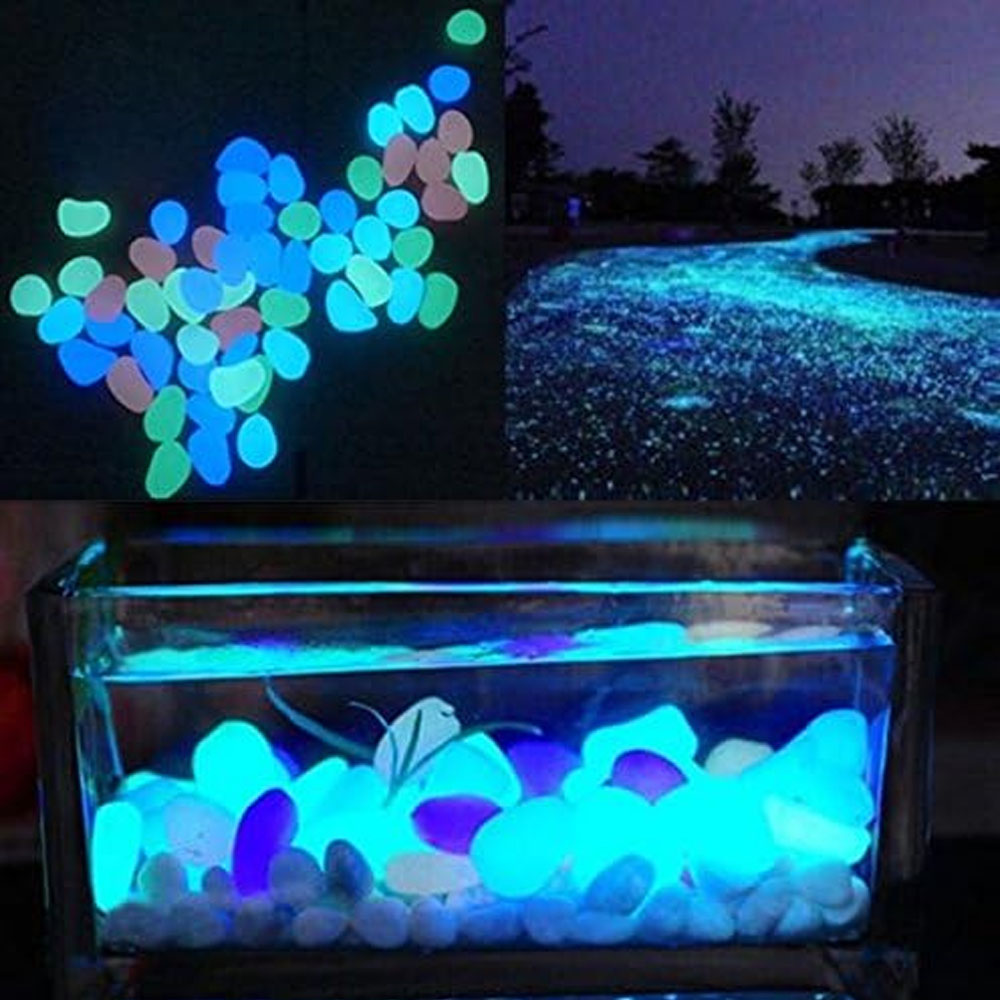 Fish Tank Rocks Glow Blue Pebb - đánh giá và giá Plant Aquarium Pot