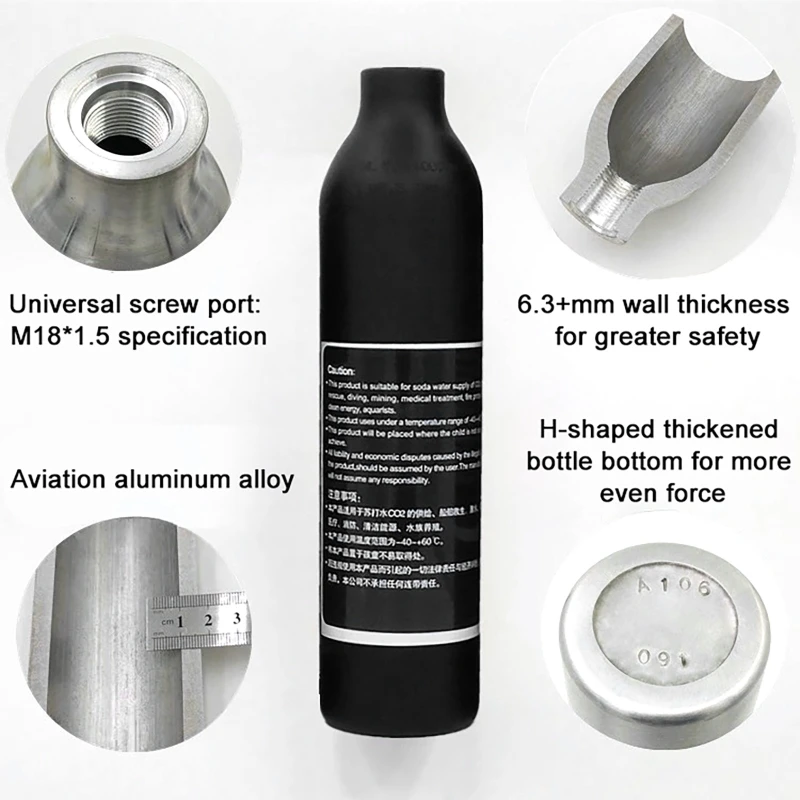 High Pressure Bottle Thread M1 - đánh giá và giá Aquarium Liquid Carbon